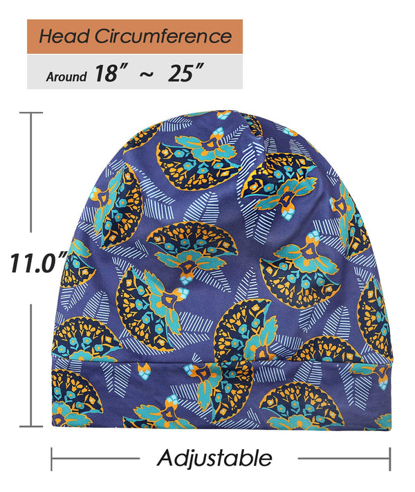 FocusCare Satin Lined Sleep Slouchy Cap Curly Girl Slap Headwear Gifts for Frizzy Hair Women