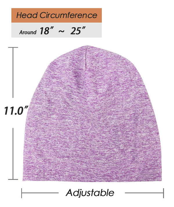 FocusCare Satin Lined Sleep Slouchy Cap Curly Girl Slap Headwear Gifts for Frizzy Hair Women