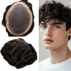 Generic Hair System For Men Toupee Fine Mono Hair Piece European Human Hair Replacement NPU Skin Around Toupee For Men (5# Medium Light Brown, 8x10""-120% Medium Light to Medium Density)