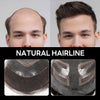 Generisk toupee for menn hårsystem fransk blonder front herre toupee europeisk menneskehår stykke fint mono hår erstatningssystem (1b# av svart, 8x10 ""-120% middels lys til middels tetthet)