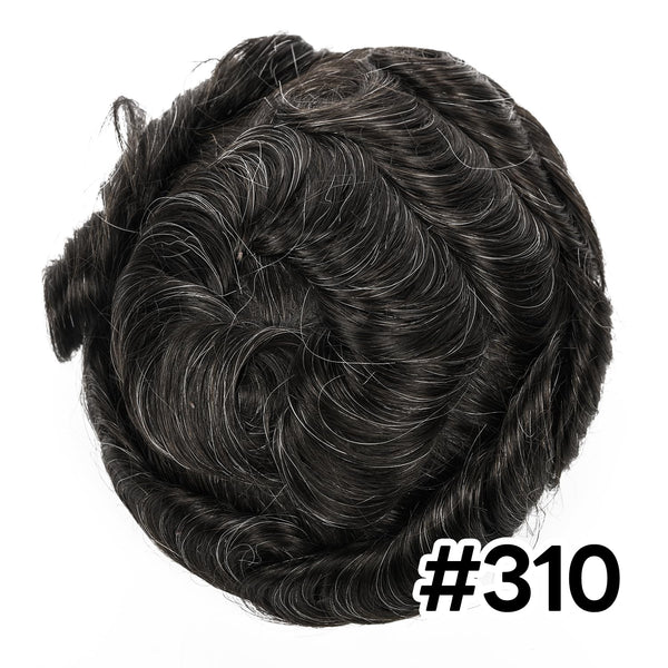 Human Hair Men's Hair Replacement System Full Swiss Lace Front Undetectable Breathable Men's Toupee (5# Medium Light Brown, 8x10-100% Light Med-Light Density)