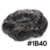 Blavzehair Mens Toupee Swiss Lace Hairpieces European HumarHair Replacement System Natural Hairline Toupee for Men Lacenter with Pu Men Hair System. (1B# OFF BLACK, 6"X9).