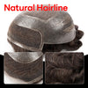 Toupee for menn hårsystem fransk blonder foran menn toupee europeisk menneskehår stykke fint mono hår erstatningssystem (320# mørkebrun med 20% syntetisk grå, 8x10 "-120% middels lys til middels tetthet)