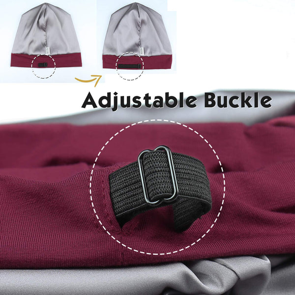 FocusCare Adjustable Sleeping Cap,Satin Lined Extra Large Women Curly Hair Available Day and Night