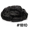 Blavzehair Mens Toupee Swiss Lace Hairpieces European HumarHair Replacement System Natural Hairline Toupee for Men Lacenter with Pu Men Hair System. (1B# OFF BLACK, 6"X9).