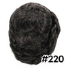 Menn toupee hårsystem menneskehår erstatning for menn 0,04 mm ultra tynn hud toupee for menn v-looped hårstykke (220# mørkest brun med 20% grå, 8x10 "-100% lys med-lys tetthet)