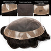 Generic Hair System For Men Toupee Fine Mono Hair Piece European Human Hair Replacement NPU Skin Around Toupee For Men (5# Medium Light Brown, 8x10""-120% Medium Light to Medium Density)