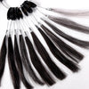 Mens toupee hårprøver for testing av farge, 66 farger, 100% ekte naturlig europeisk menneskehår, 66 tråder per pakke, 6 tommer.