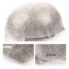 Menn toupee hårsystem menneskehår erstatning for menn 0,04 mm ultra tynn hud toupee for menn v-looped hårstykke (220# mørkest brun med 20% grå, 8x10 "-100% lys med-lys tetthet)