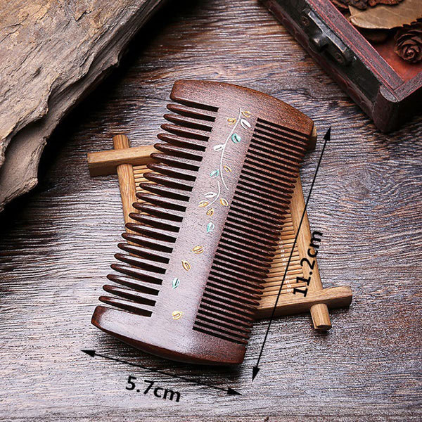 1 piece EXOTIC MYTH wooden comb Natural Anti-static Sandalwood Wooden Hair Comb with gift bag (EM10-3)