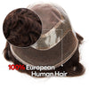 Generisk toupee for menn hårsystem fransk blonder front herre toupee europeisk menneskehår stykke fint mono hår erstatningssystem (1b# av svart, 8x10 ""-120% middels lys til middels tetthet)