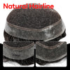 Generic French Lace Mens Toupee Poly Pu Around Toupee for Men Hair Piece European Human Hair Replacement System (17# Dark Ash Blonde, 7x9""-120% Medium Light to Medium Density)